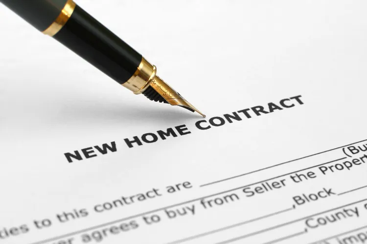 An image with New Home Contract written on it